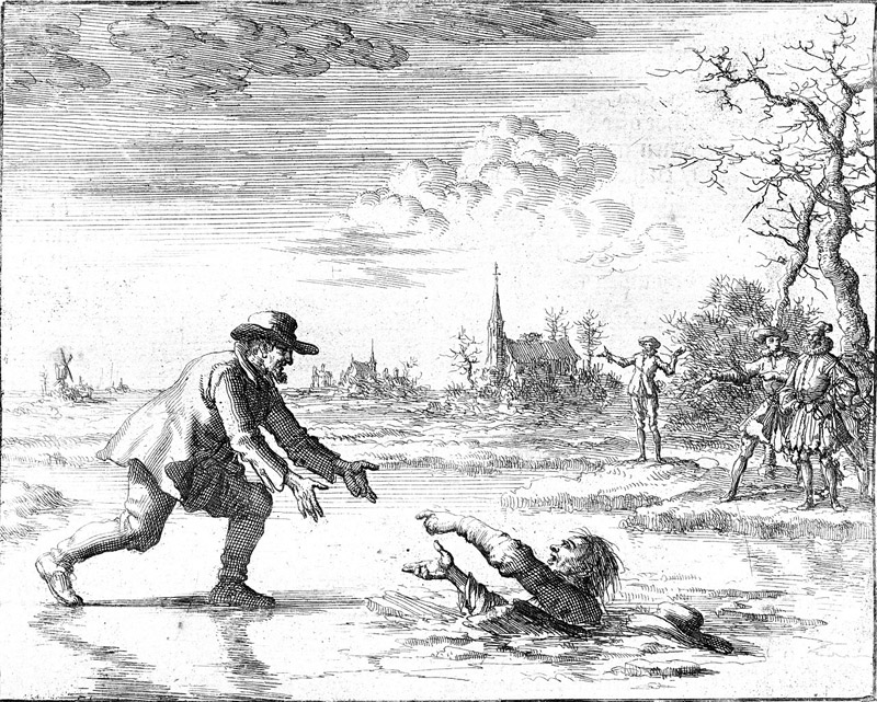 MENNONITE SAUVANT UN ENNEMI DE LA NOYADE, PAR WILLEMS, 1569